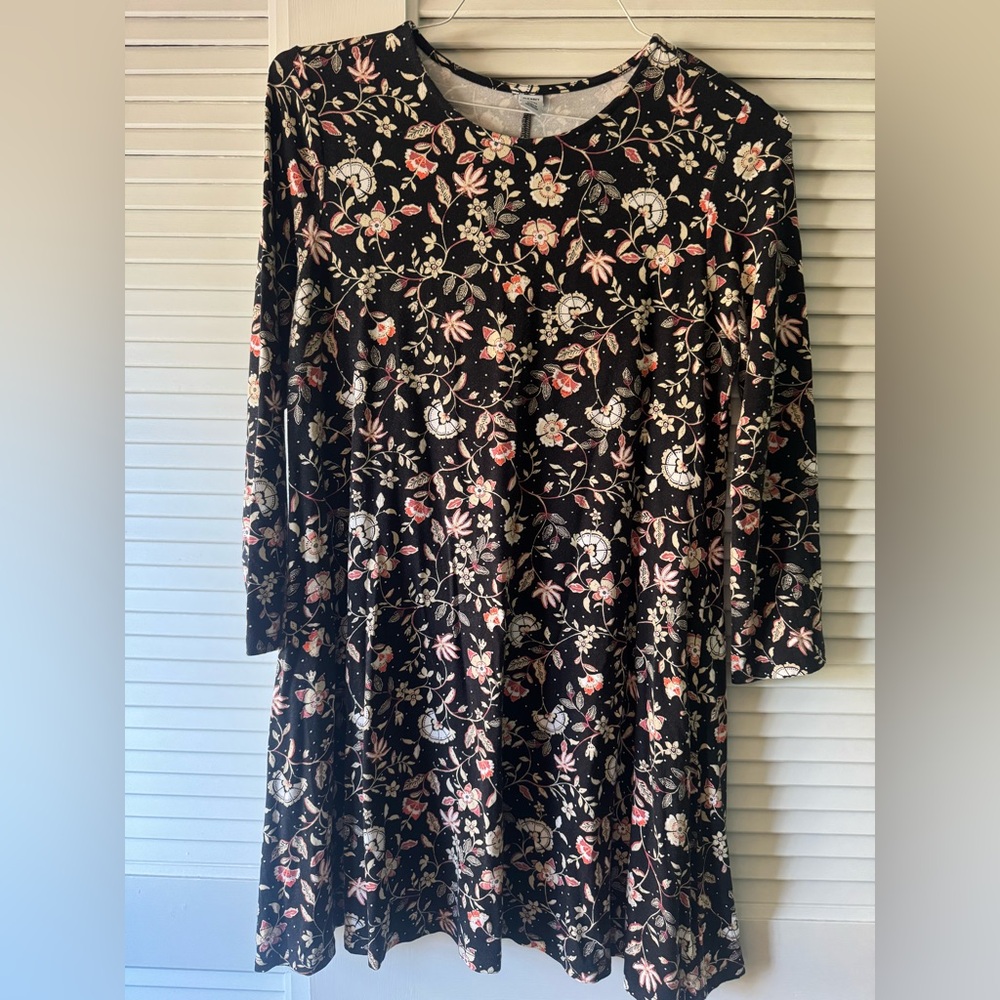 Old Navy Black Floral Dress